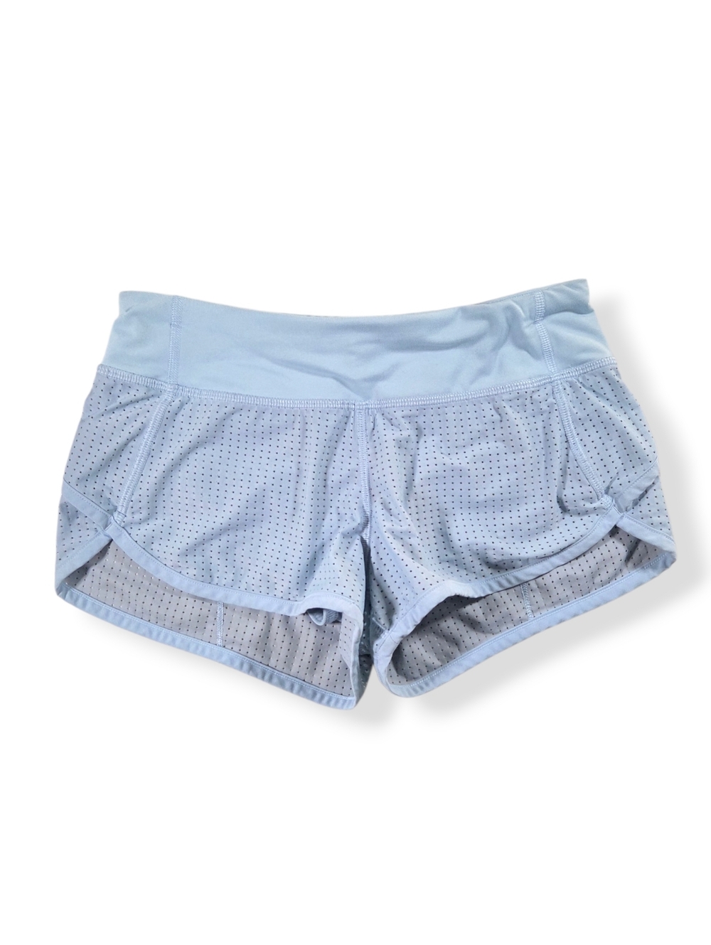 IVIVVA By Lululemon Girl Athletic Run Speed Relay Racer Shorts 10 Baby Blue - Picture 3 of 10